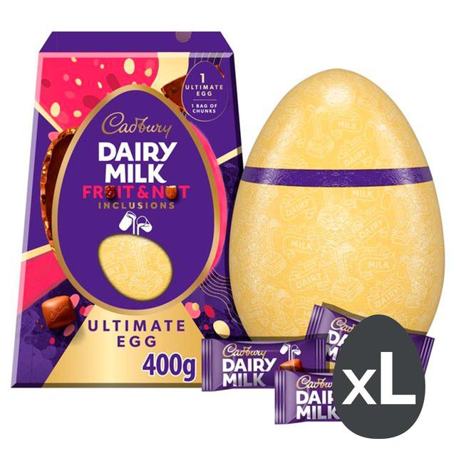 Cadbury Dairy Milk Fruit & Nut Inclusions Ultimate Egg, 400g