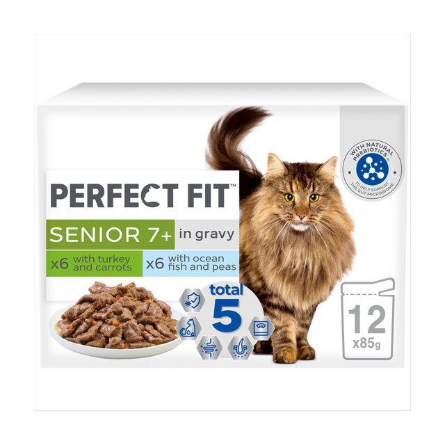 Perfect Fit Cat Pouches Senior 7+ Mixed, 12 x 85g