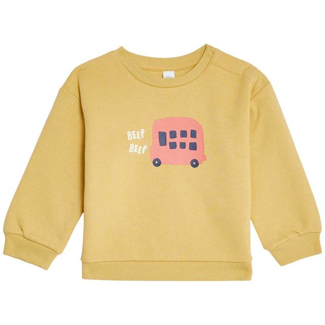 M & S Cotton Yellow Bus Sweatshirt 2-3Y Yellow