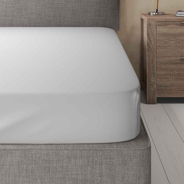 M & S Comfortably Cool Fitted Sheet, Super King Size, White