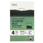 M&S 10 Italian Style Coffee Bags