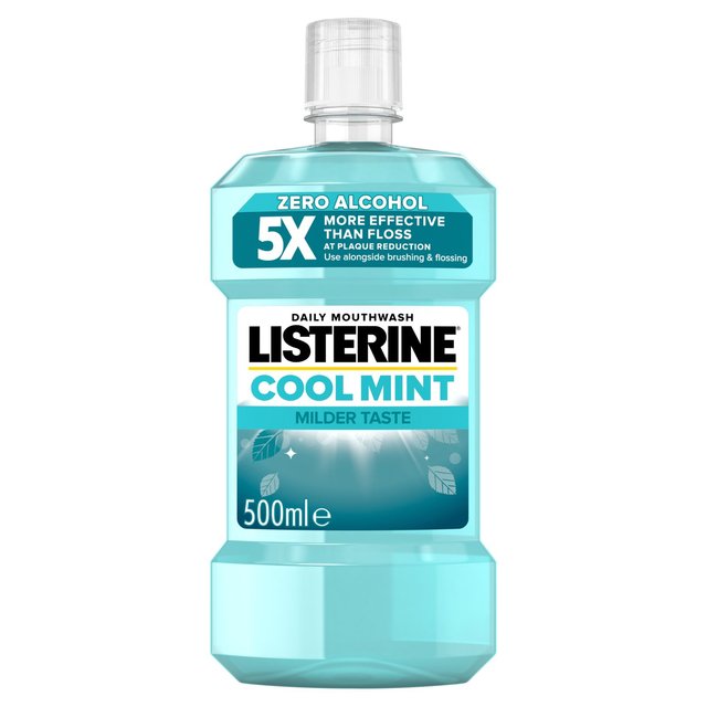 Listerine Cool Mint Milder Taste Mouthwash, 500ml