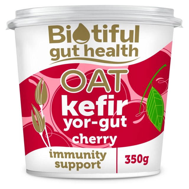 Biotiful Plant-Based Oat Kefir Yor-Gut Cherry, 350g