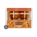 M&S 4 Extremely Caramely Hot Cross Buns