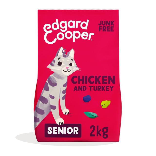 Edgard & Cooper Cat Dry Food Senior Chicken & Turkey, 2kg