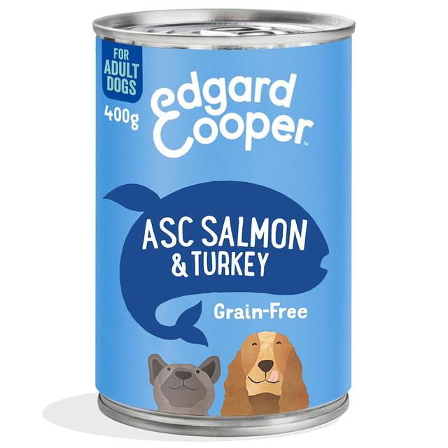 Edgard & Cooper Fresh Dog Wet Food Adult Grain Free Tin Salmon & Turkey, 400g