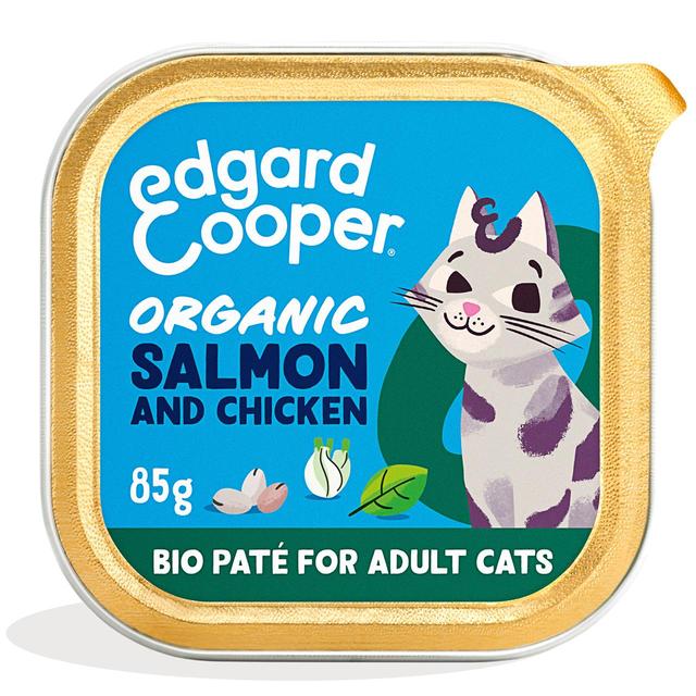 Edgard & Cooper Organic Cat Pate Adult Salmon & Chicken, 85g