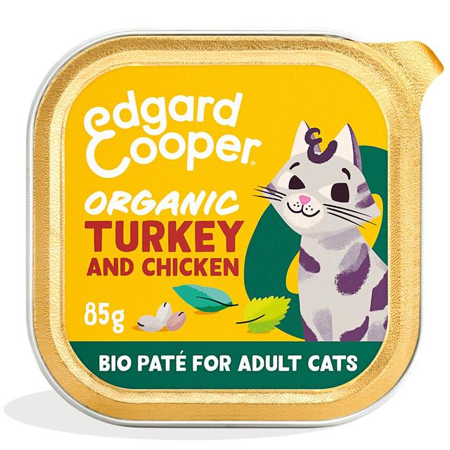 Edgard & Cooper Organic Cat Pate Adult Turkey, 85g
