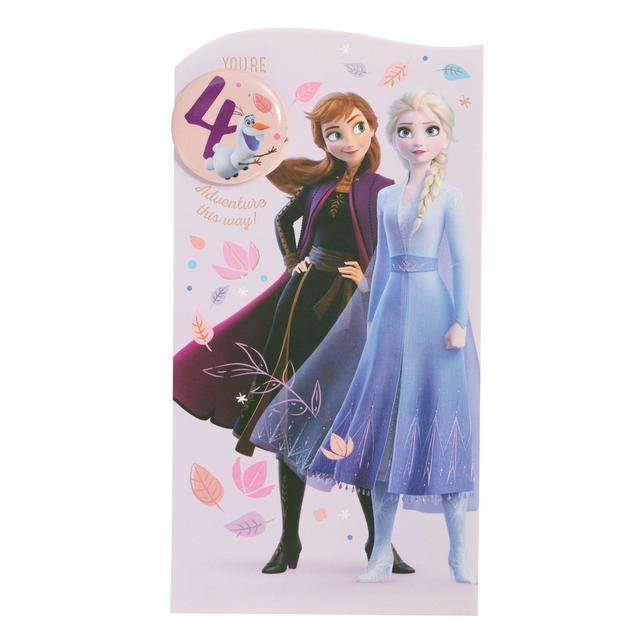 UK Greetings Disney Frozen 4th Birthday Card