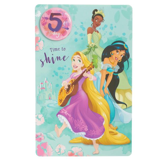 UK Greetings Disney Princesses 5th Birthday Card