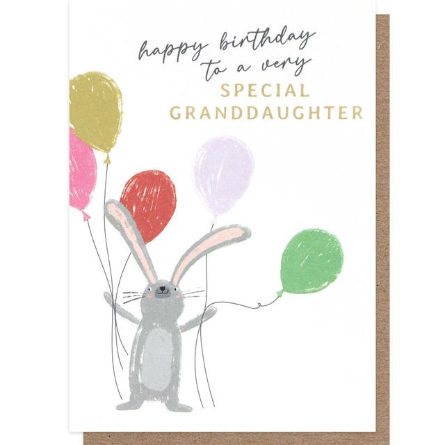 Caroline Gardner Rabbit Granddaughter Birthday Card