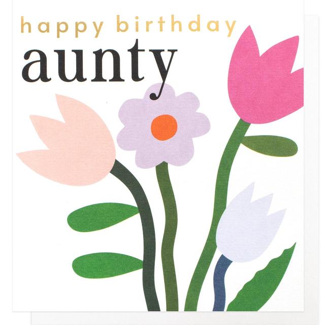 Caroline Gardner Flowers Aunty Birthday Card