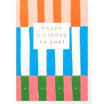 Stripe Pattern Birthday Card