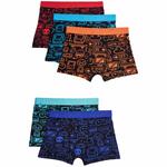 M&S Boys Cotton with Stretch Gaming Trunks, 5-12 Years, 5pk