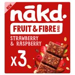 nakd. Fruit & Fibre Strawberry & Raspberry Multipack