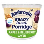 Ambrosia Ready to Eat Porridge Pot with Apple & Blueberry Layer