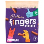 Cadbury Mini Fingers Chocolate Biscuits 5 Snack Packs