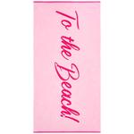 M&S Pure Cotton Pink Slogan Beach Towel