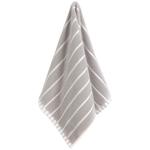 M&S Pure Cotton Carved Stripe Extra Large Towel, Light Grey