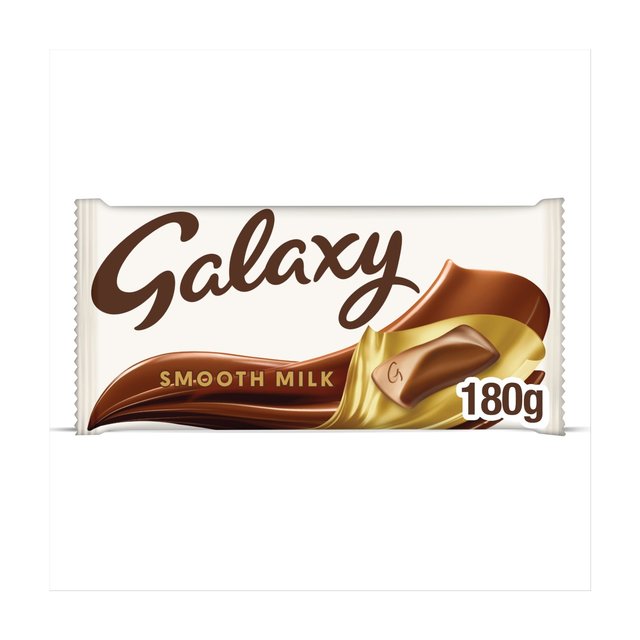Galaxy Smooth Milk Chocolate Block Sharing Bar Vegetarian, 180g
