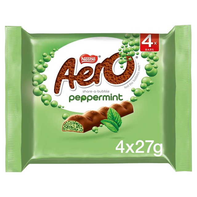 Aero Peppermint Mint Chocolate Multipack, 4 x 27g