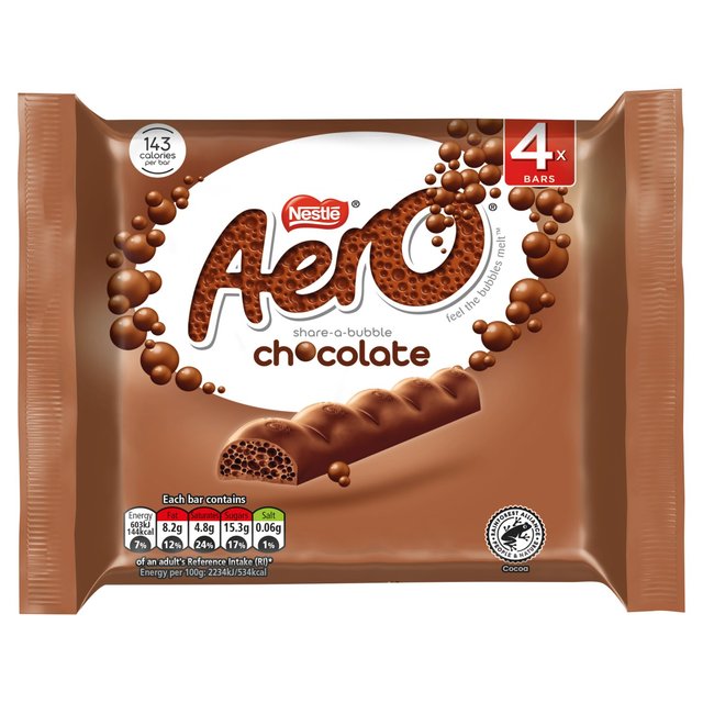 Aero Milk Chocolate Multipack, 4 x 27g