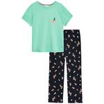 M&S Women's Pure Cotton Pyjama Set, S-XL, Bright Mint