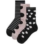 M&S Soft Daisy Socks, 3-8, Black