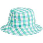 M&S Gingham Bucket Hat, 0-12 Months, Green