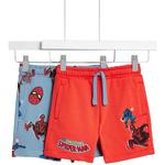 M&S 2pk Spiderman Shorts, 2-7 Years, Red