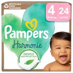 Pampers Harmonie Nappies, Size 4 Essential Pack 24 per pack