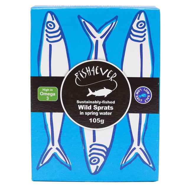 Fish 4 Ever Wild Sprats in Spring Water, 105g