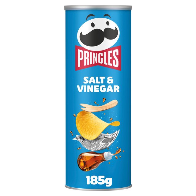 Pringles Salt & Vinegar Sharing Crisps, 185g