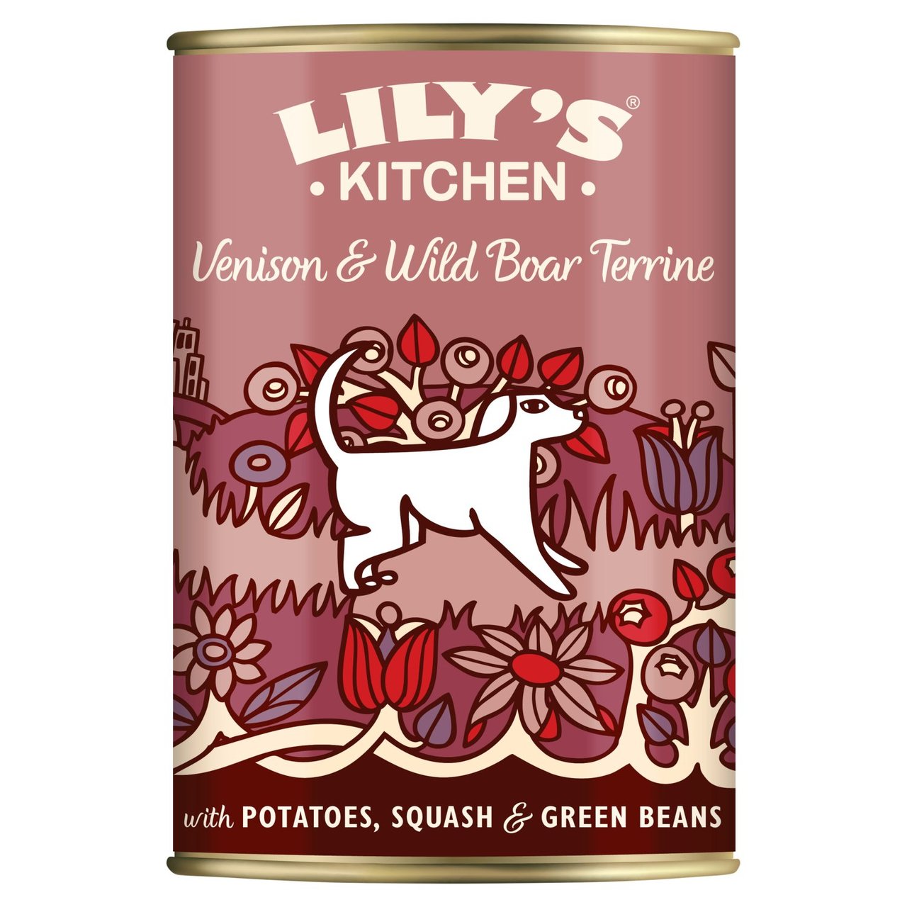 An image of Lily's Kitchen Proper Dog Food Venison & Wild Boar Terrine