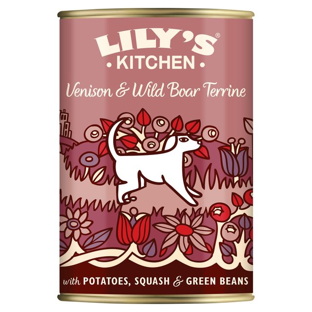Lily's Kitchen Proper Dog Food Venison & Wild Boar Terrine 400g from Ocado