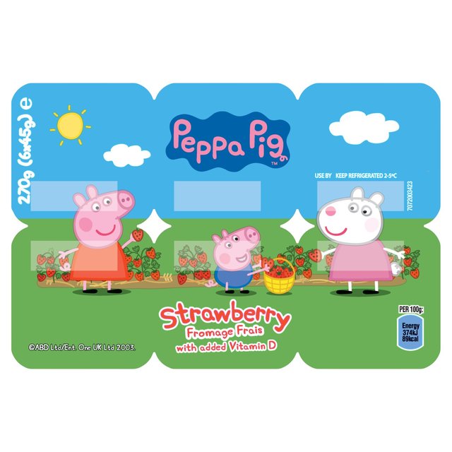 Peppa Pig Fromage Frais, 6 x 45g