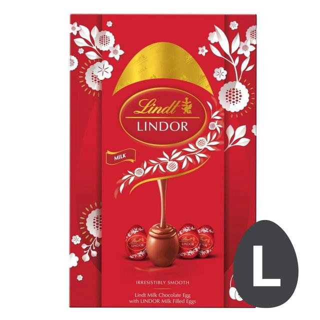 Lindt Lindor Milk Chocolate Shell Egg With Filled Eggs, Size: 322g