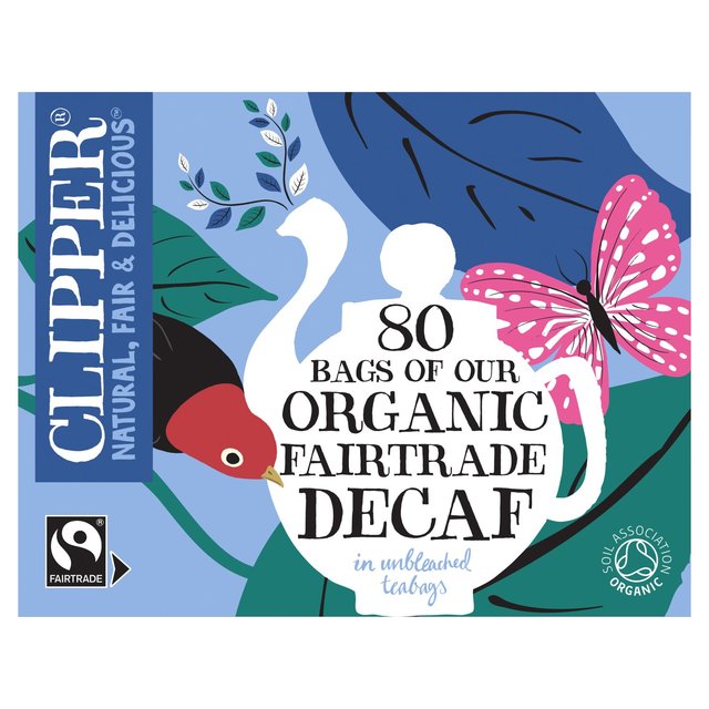 Clipper Organic Naturally Decaffeinated Tea Bags, 80 Per Pack