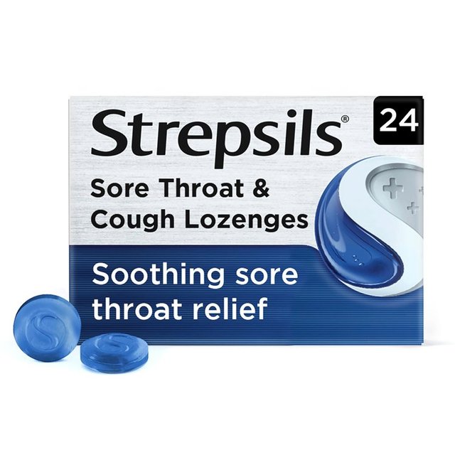 Strepsils Sore Throat & Cough Lozenges, 24 Per Pack