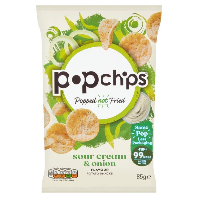 Popchips Sour Cream & Onion Sharing Crisps, 85g