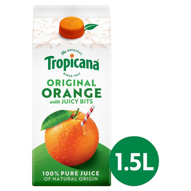 Tropicana Original Orange Fruit Juice With Bits, 1.5L