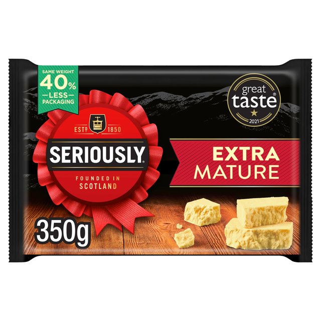 Seriously Strong Extra Mature Cheddar Cheese, 350g