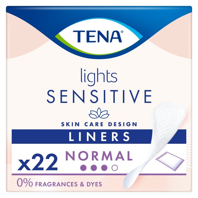 Lights by Tena Incontinence Liners Single Wrap, 22 Per Pack