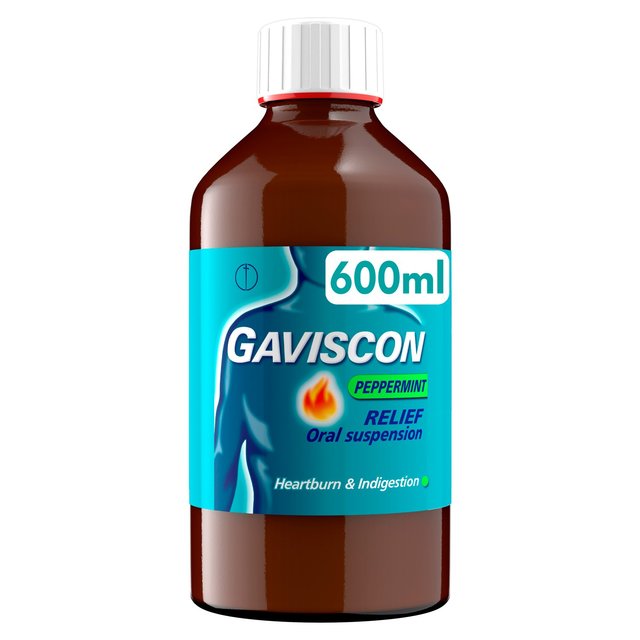Gaviscon Liquid Heartburn & Indigestion Peppermint, 600ml