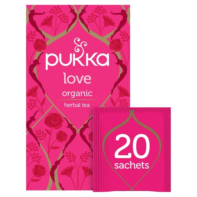 Pukka Tea Organic Love Tea Bags, 20 Per Pack