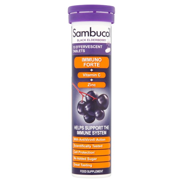 Sambucol Vitamin C & Zinc Effervescent Tablets, 15 Per Pack