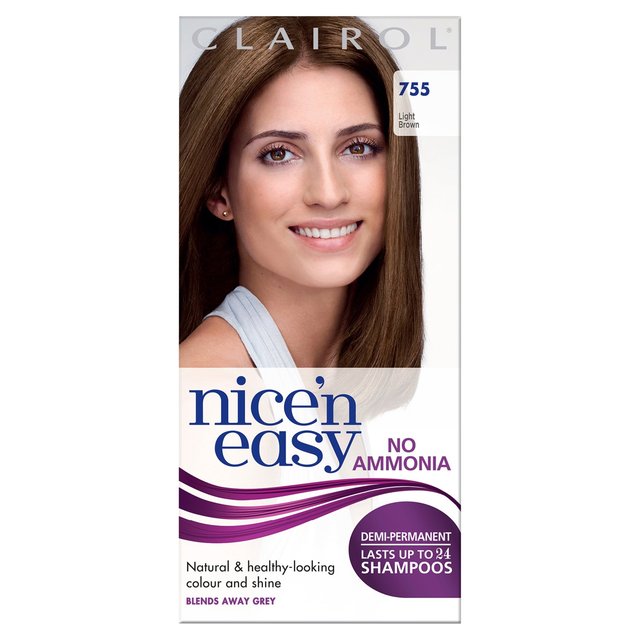 Clairol Nice’n Easy No Ammonia Hair Dye, Medium Light Brown