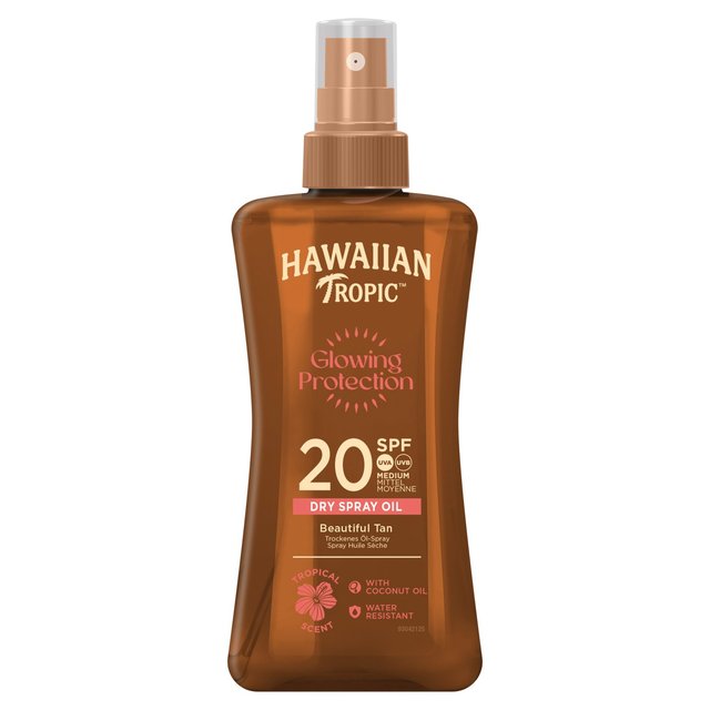 Hawaiian Tropic Protective SPF 20 Dry Oil Sunscreen Spray, 200ml