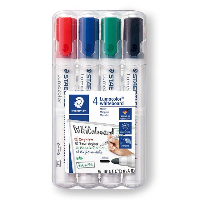 Staedtler Lumocolor Whiteboard Markers, 4 per Pack