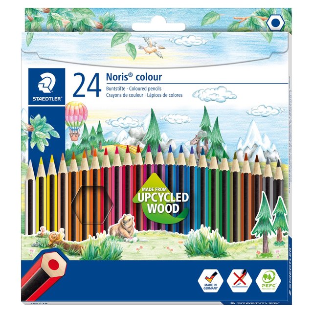 Staedtler Noris Colour Colouring Pencils, 24 Per Pack